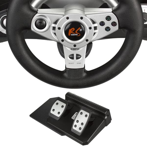 NanoRS RS700 Gaming Controller Svart, Silver USB-ratt Analog / Digital Android, PC, PlayStation 4, Playstation 3, Xbox One