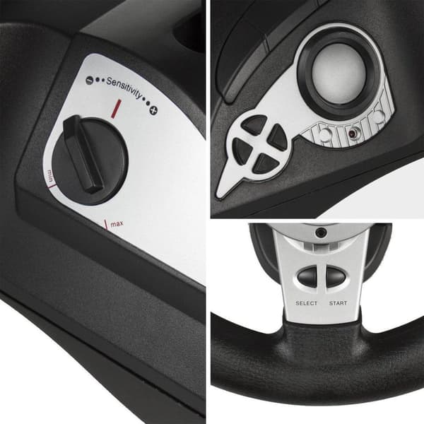 NanoRS RS700 Gaming Controller Svart, Silver USB-ratt Analog / Digital Android, PC, PlayStation 4, Playstation 3, Xbox One