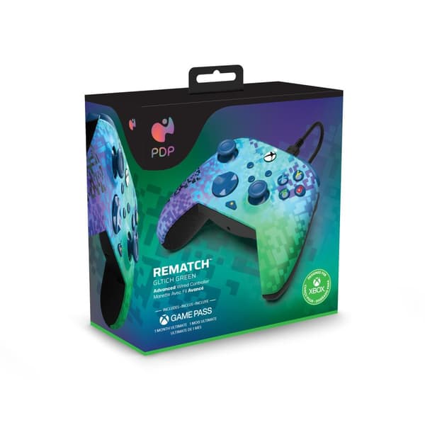 PDP Rematch - Langallinen ohjain - Xbox Series X - Glitch Green