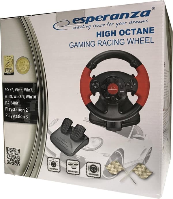 xlyne EG103 Gaming Controller Rat PC,Playstation 2,Playstation 3 Digital Sort,Rød
