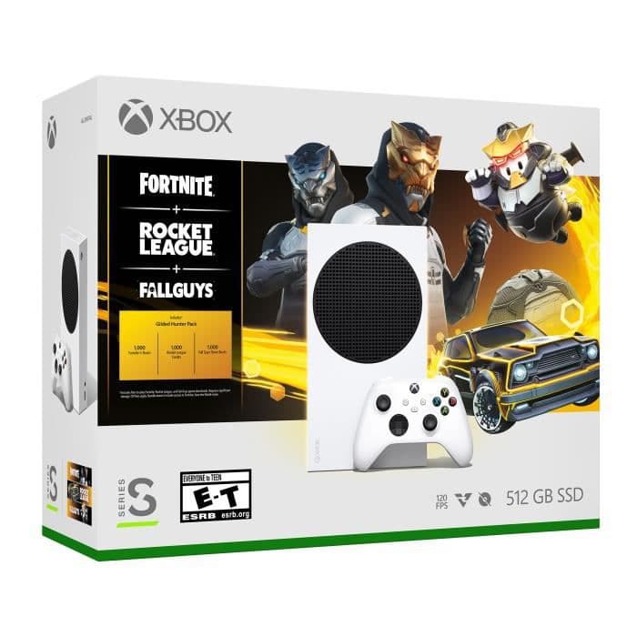 Packa Xbox Series S + 3 spel (Rocket League, Fallguys och Fortnite) - 4K HDR-kompatibel