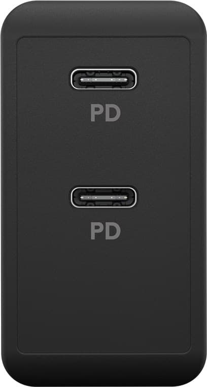 Dobbel USB-C™ PD hurtiglader (36 W) svart