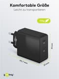Miniatyrbilde 6 av 11: Dobbel USB-C™ PD hurtiglader (36 W) svart