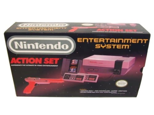 Nintendo 8-bit Action Set Console, 2 Contollers, SMB/ Duck Hunt, Zapper (BRUKT VARE)