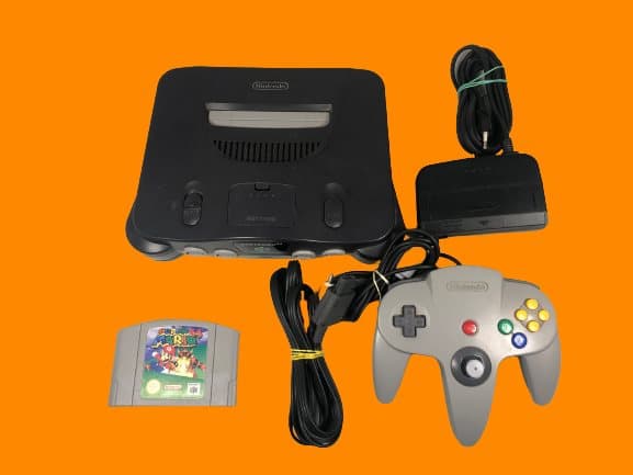 N64 Konsol + Super Mario 64 Nintendo 64 Basenhet