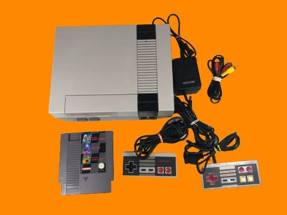 Nes Konsol SCN MED NY CONNECTOR + 3 Spel Nintendo 8-Bit Basenhet Original