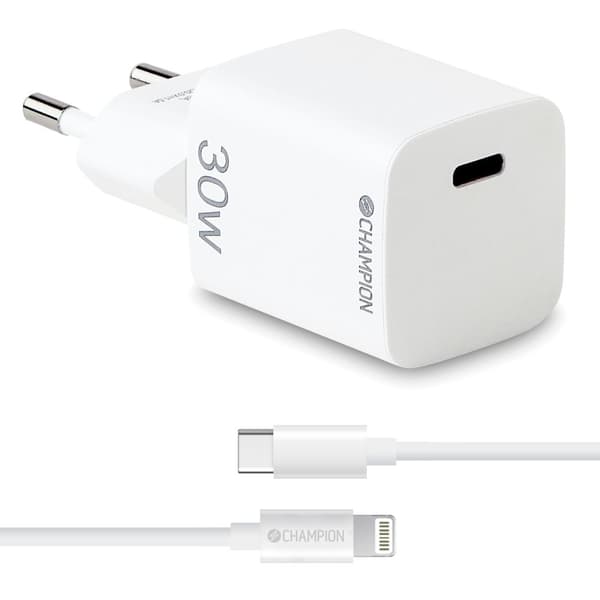 Lader 30W + USB-C til Lightning-kabel Hvit