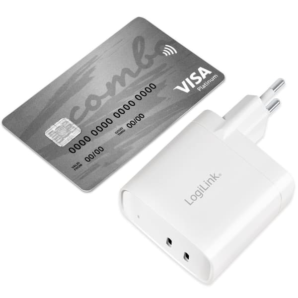 LogiLink USB-lader 2 x USB-C PD 40W GaN