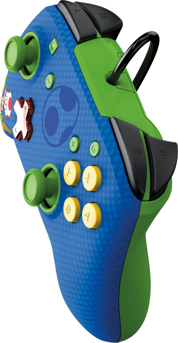 PDP REMATCH: Yoshi & Toad Blue USB Gamepad Analog/Digital Nintendo Switch, Nintendo Switch OLED