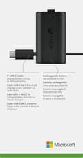 Miniatyrbillede 2 af 6: Microsoft Xbox genopladeligt batteri + USB-C-kabel - ekstern batteripakke - til Xbox Series S, Xbox Series X