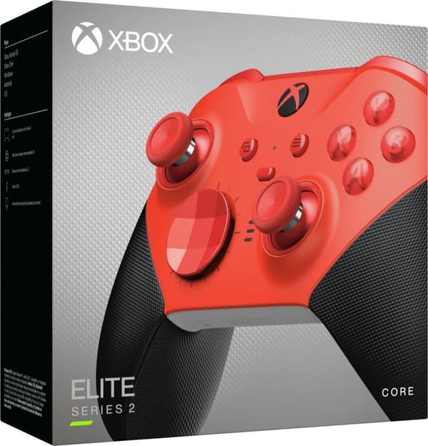 Xbox Elite Series 2 Draadloze -ohjain - Core Rood - Xbox Series X/S, Xbox One & PC