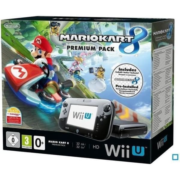 Wii U-konsol Mario Kart 8-pack - 32 GB svart - Mario Kart-paket- REFURBISHED