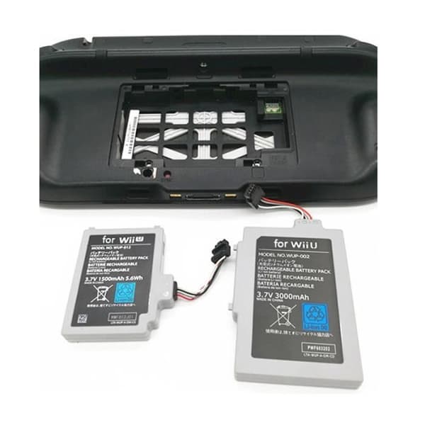 1st 3,7V 3600mAh uppladdningsbart Li-ion batteripaket för Wii U Gamepad Ersättningsbatteri för [D299D82]