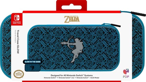 PDP Glow Travel Case - Zelda Sheikah Shoot Edition - Nintendo Switch, Switch Oled & Switch Lite
