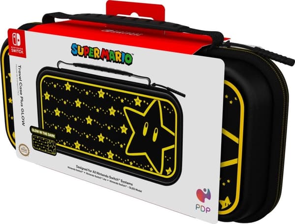 PDP Travel Case Plus - Super Star Glow In The Dark - Nintendo Switch, Switch Lite & Switch Oled