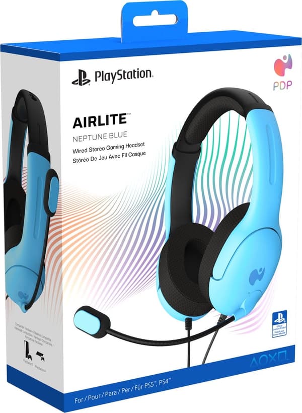 PDP Airlite - Wired Gaming Headset - PS4, PS5 & PC - Neptune Blue