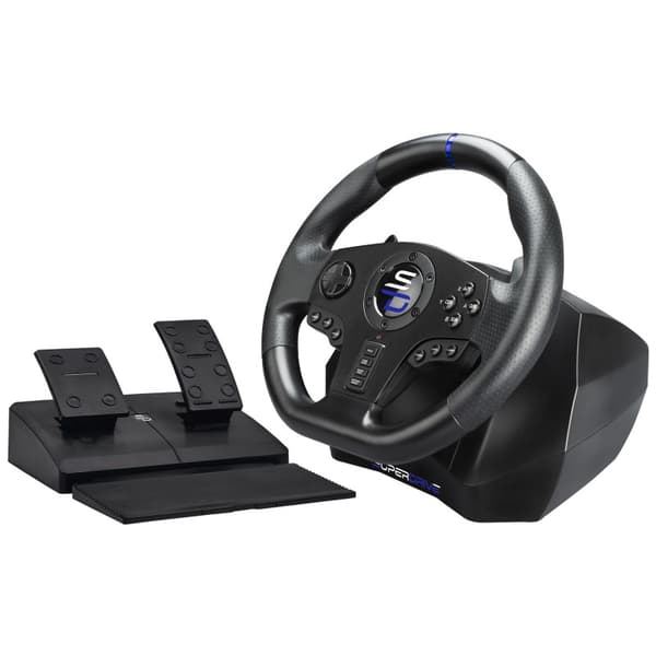 Subsonic SV750 Black USB Steering wheel + Pedals Nintendo Switch, PC, PlayStation 4, Xbox One