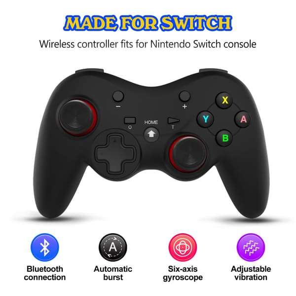 INF Bluetooth trådløs håndkontroll styrespak for Switch Lite Pro