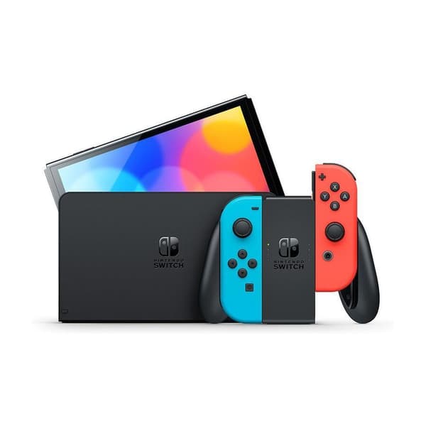 Nintendo Switch OLED Spelkonsol Joy-Con Blå & Röd