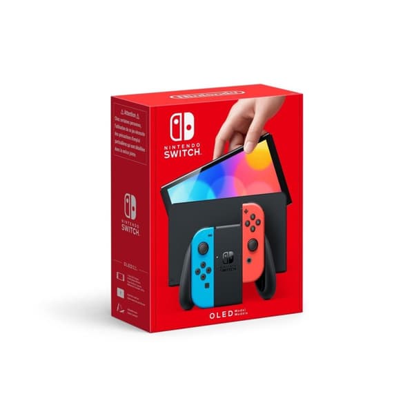 Nintendo Switch OLED Spelkonsol Joy-Con Blå & Röd Blå, Röd