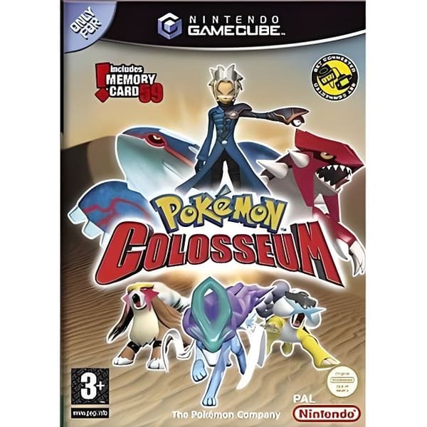 Pokemon Colosseum + Minneskort 59 block / GCU- USED