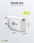 Miniatyrbillede 6 af 10: USB-C™ PD GaN hurtigoplader (20 W) hvid