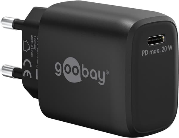 USB-C™ PD GaN -pikalaturi (20 W) musta