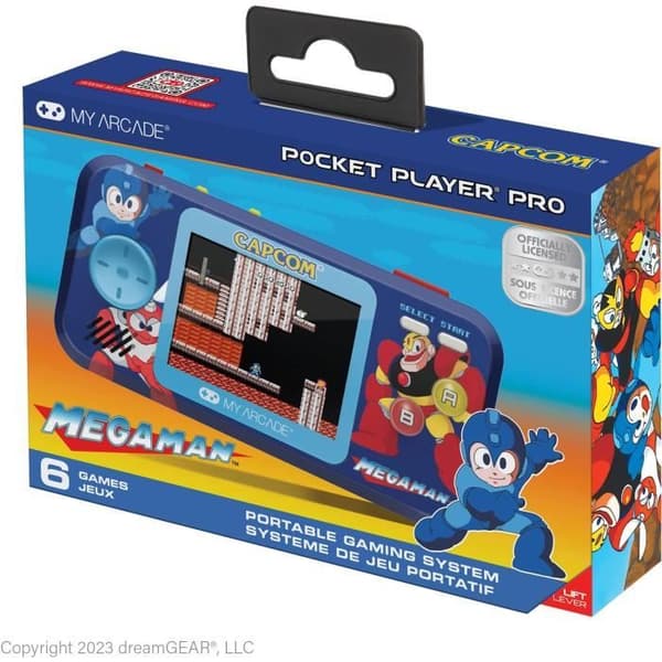 Pocket Player PRO - Megaman - Retrogaming-spel - 7 cm högupplöst skärm - 6 Mega Man-spel ingår Multifärg