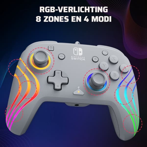 PDP Afterglow WAVE - Wired Controller - Grå - Nintendo Switch