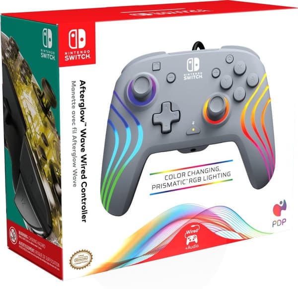 PDP Afterglow WAVE - Wired Controller - Grå - Nintendo Switch