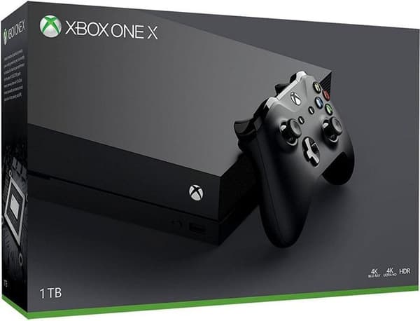 Xbox One X 1 TB Svart - Renoverad - Utmärkt skick- REFURBISHED
