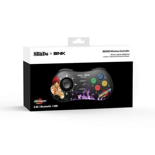 Manett Bluetooth - 8Bitdo - Iori Yagami - Kompatibel med PC, Android, Neo Geo Mini - SNK Edition - Vit