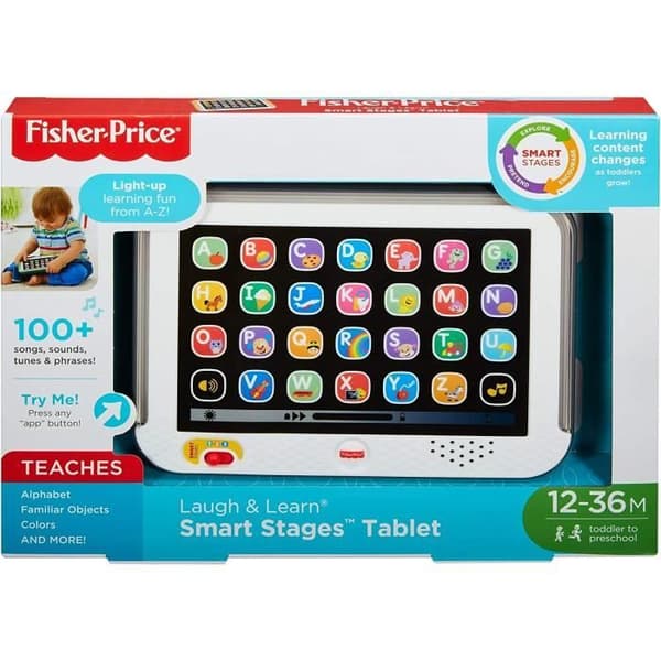Disney Fisher-Price Tablet Smart Stages Skratta och lära Baby Electronic Tablet Pedagogisk leksak för 1 åring -
