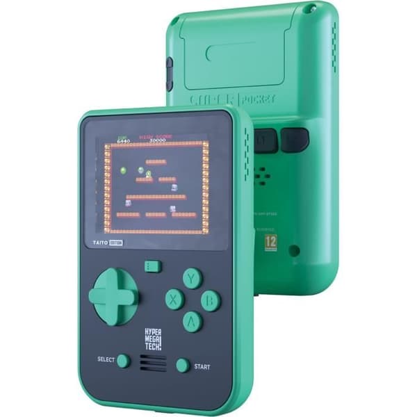 Retrogaming-konsol - BARA FÖR SPEL - Taito Super Pocket - 18 integrerade klassiska spel - Evercade-kompatibel: Mer än 350 spel