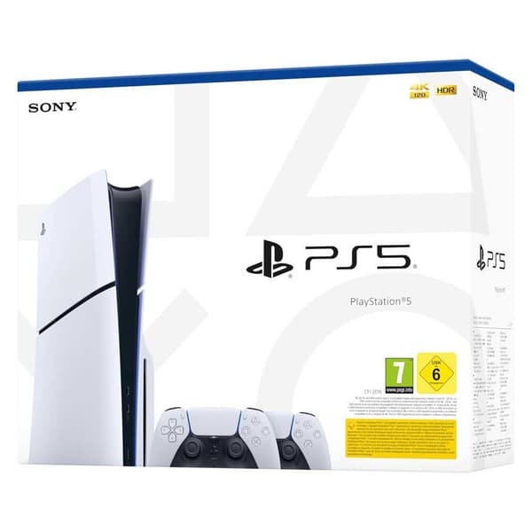Sony Ps5 Slim Chassis D + 2 Dualsense Konsol