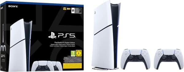 Sony Playstation 5 Slim Digital Edition 1TB Bundle Med Två Dualsense Controller