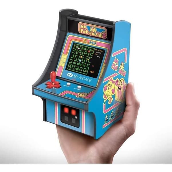 Retro Mini Arcade Terminal - My Arcade - Ms PAC-MAN - Färg Blå - Pac Man License - Retro Console Platform
