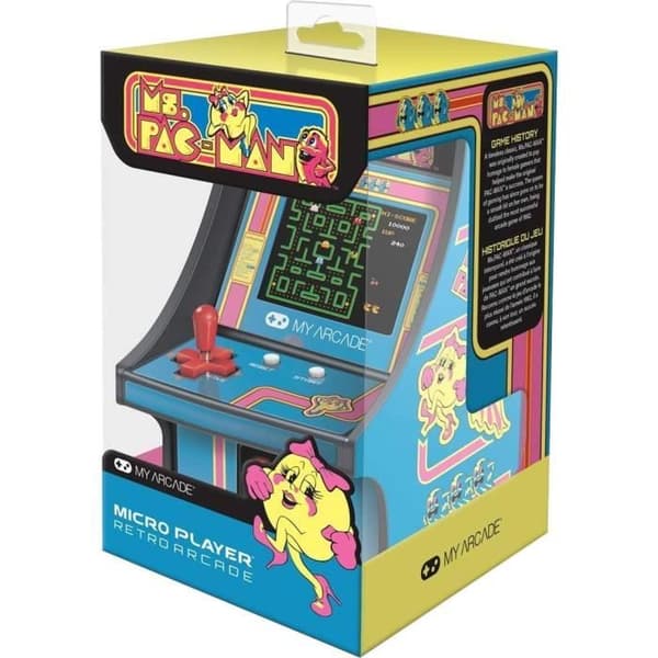 Retro Mini Arcade Terminal - My Arcade - Ms PAC-MAN - Färg Blå - Pac Man License - Retro Console Platform