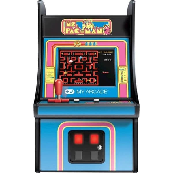 Retro Mini Arcade Terminal - My Arcade - Ms PAC-MAN - Färg Blå - Pac Man License - Retro Console Platform