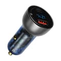 Miniatyrbild 1 av 11: Dubbel snabbladdare Billaddare Baseus Special Digital Display QC+PPS 65W (Silver)
