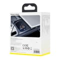 Miniatyrbilde 10 av 11: Ładowarka samochodowa Baseus Particular Digital Display med wyświetlaczem, USB + USB-C, QC3.0+PD, 5A, 65W (szara) + kabel USB-C 1m 100W (czarny)