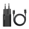 Miniatyrbillede 3 af 11: Baseus Super Si Quick Charger 1C 25W med USB-C kabel til USB-C 1m (sort)
