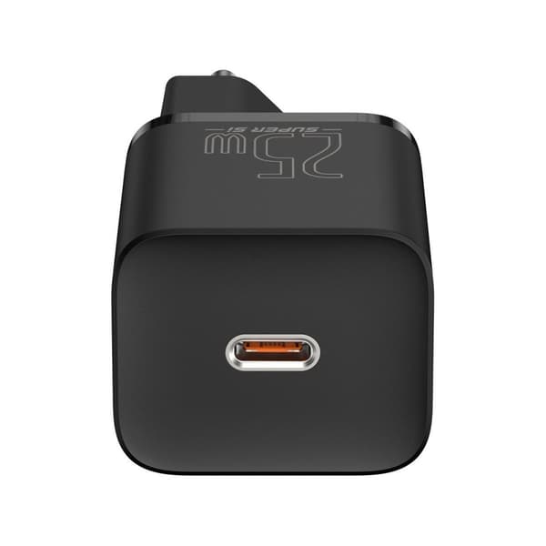 Baseus Super Si Quick Charger 1C 25W med USB-C kabel til USB-C 1m (sort)