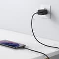 Miniatyrbillede 10 af 11: Baseus Super Si Quick Charger 1C 25W med USB-C kabel til USB-C 1m (sort)