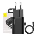 Miniatyrbillede 2 af 11: Baseus Super Si Quick Charger 1C 25W med USB-C kabel til USB-C 1m (sort)