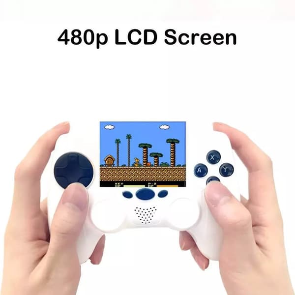 Wireless Game Console TV Player 2.4 ” HD Screen Built 1000 Retro Games Xmas Gift White