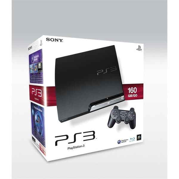 PS3-konsol 160 GB Svart / PS3-konsol.- REFURBISHED