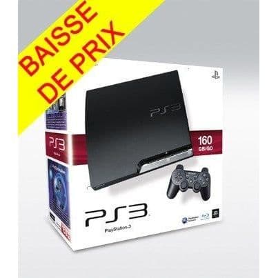PS3-konsol 160 GB Svart / PS3-konsol.- REFURBISHED