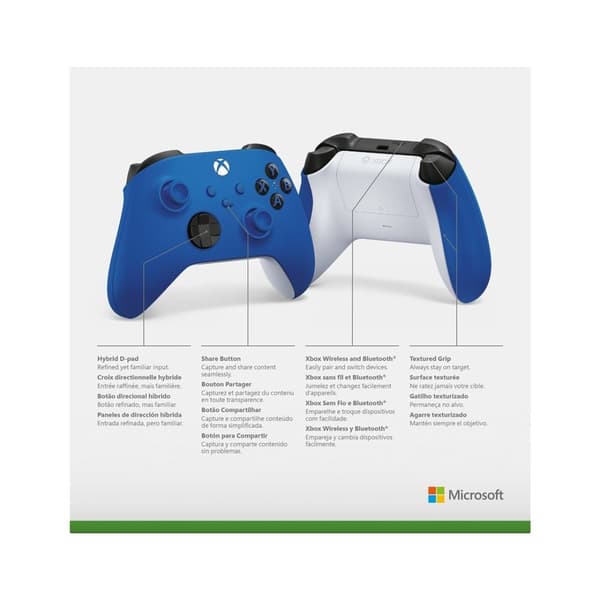 Microsoft Xbox Wireless Controller Blå, Hvid Bluetooth/USB Gamepad Analog / Digital Android, PC, Xbox One, Xbox One S, Xbox One X, Xbox Series S, Xbox