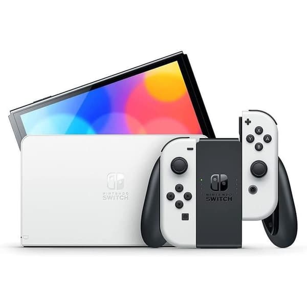 NINTENDO Switch OLED 64 GB vit - Renoverad - Mycket bra skick- REFURBISHED